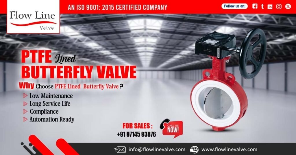 PTFE Lined Butterfly Valve in Noida