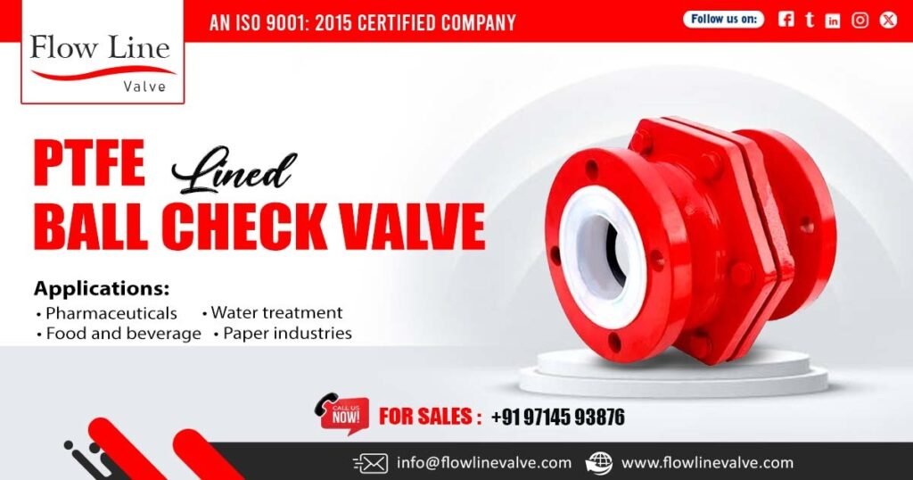 PTFE Lined Ball Check Valve in Bangalore