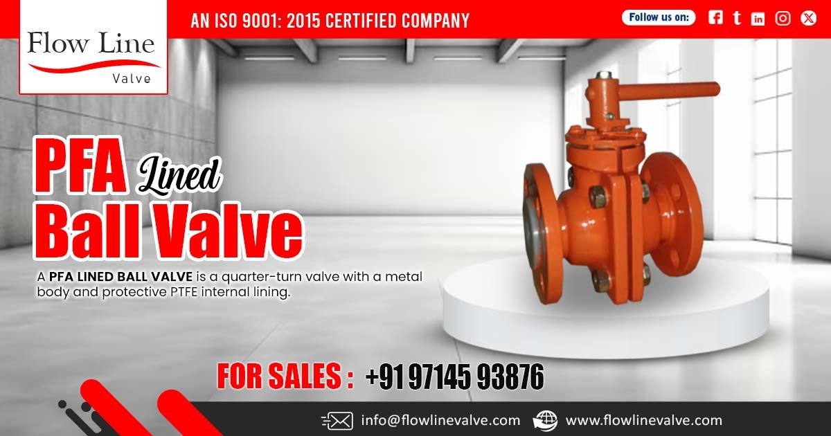 PFA Lined Ball Valve in Vapi