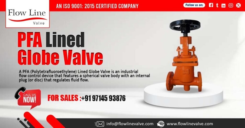 PFA Lined Globe Valve in Mumbai