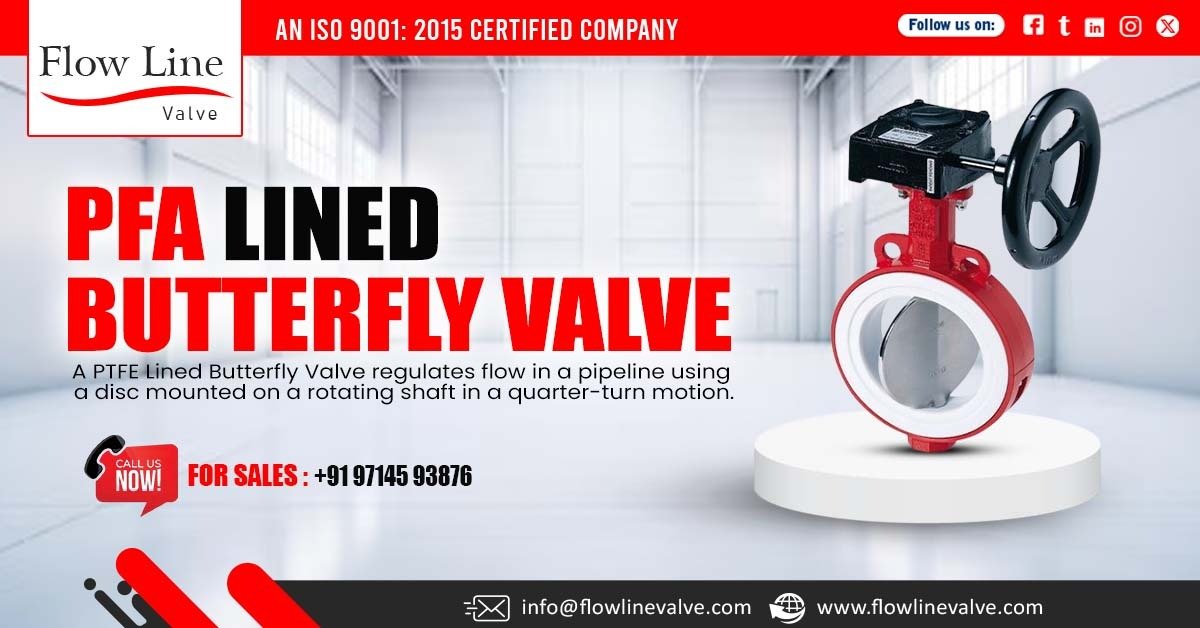 PFA Lined Butterfly Valve in Bangalore