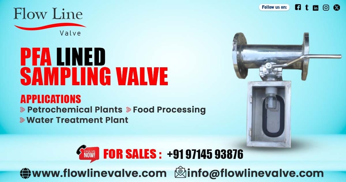 PFA Lined Sampling Valve in Kutch