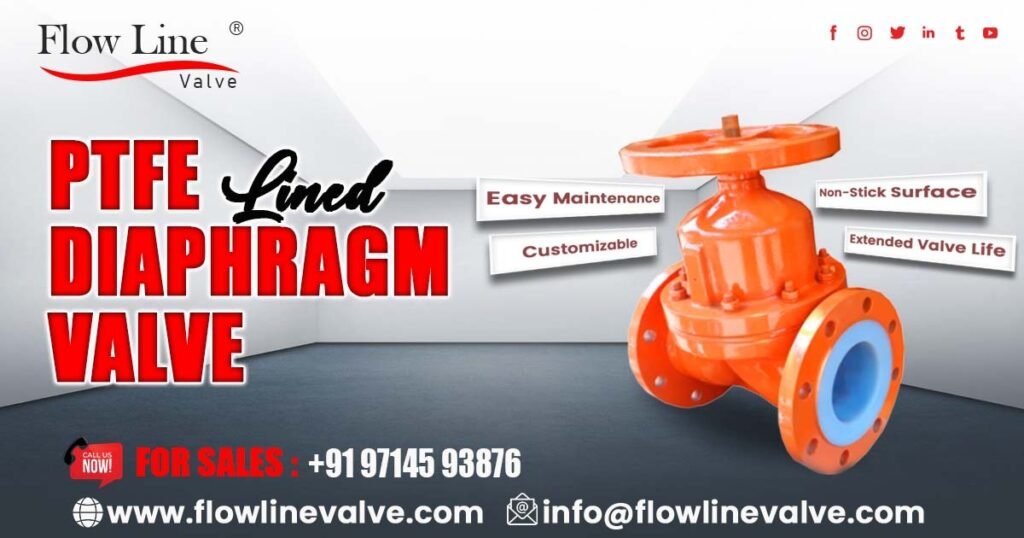 PTFE Lined Diaphragm Valve in Delhi