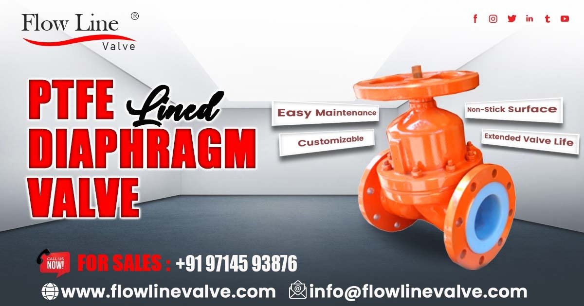 PTFE Lined Diaphragm Valve in Delhi