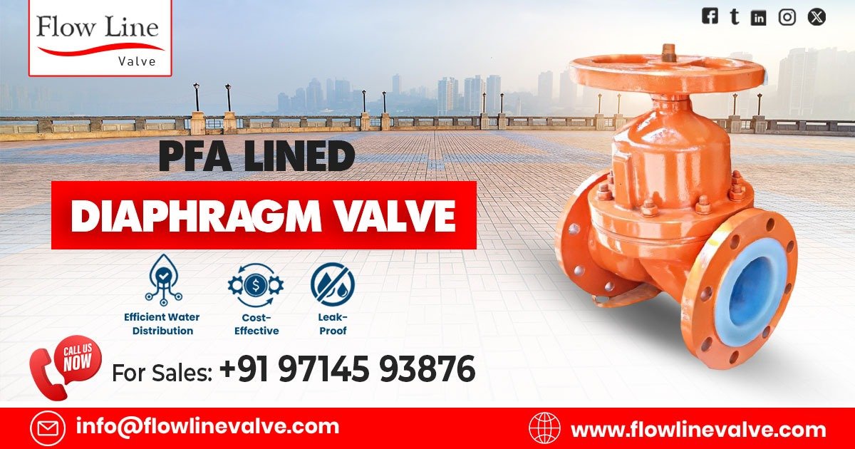 PFA Lined Diaphragm Valve in Noida