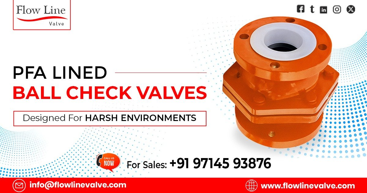 PFA Lined Ball Check Valve in Ankleshwar