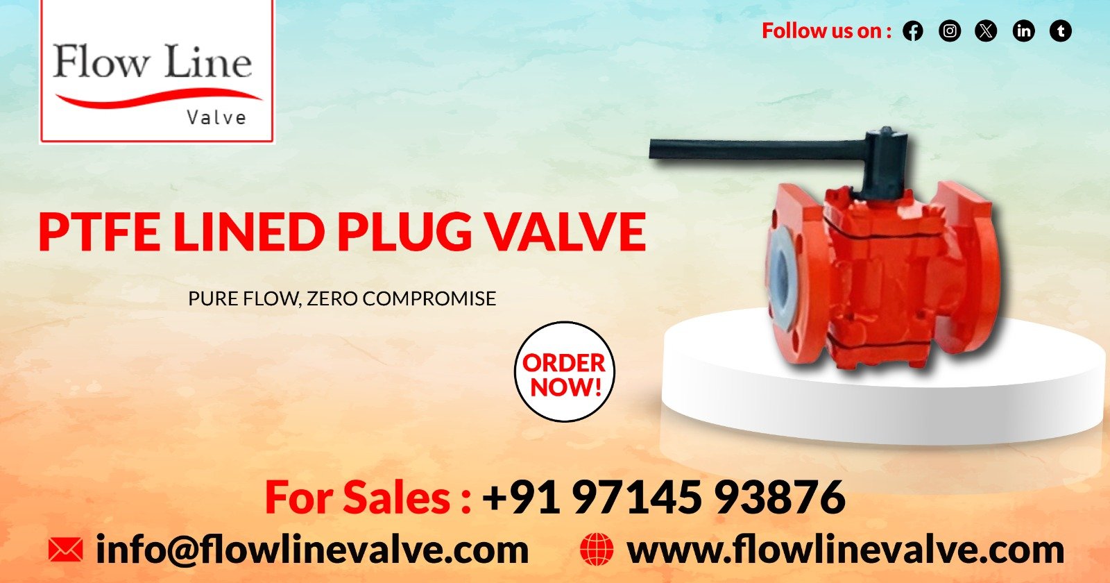 PTFE Lined Plug Valve in Mumbai