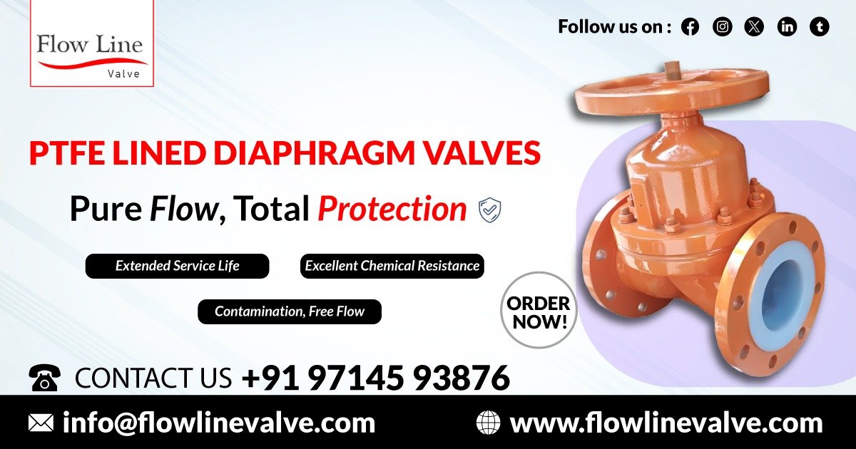 PTFE Lined Diaphragm Valve in Kutch