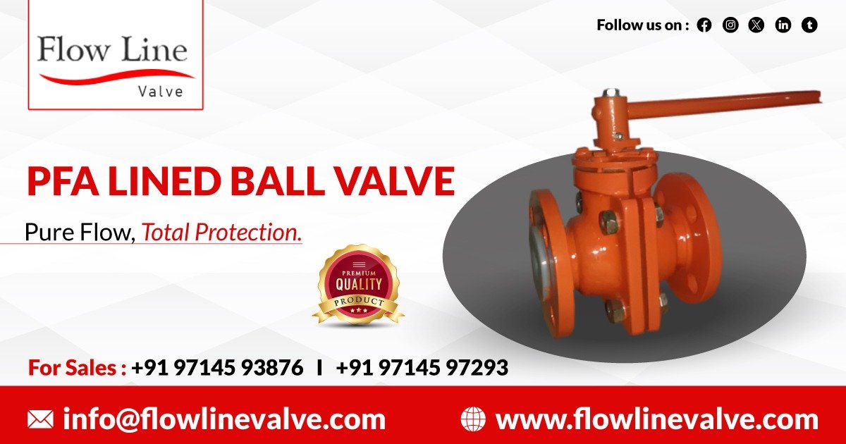 PFA Lined Ball Valve in Bangalore