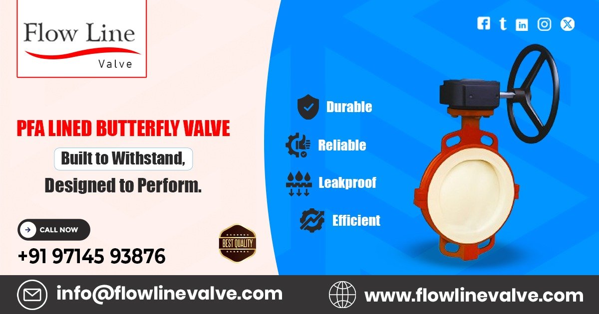 PFA Lined Butterfly Valve in Delhi