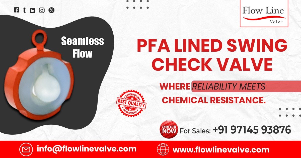 PFA Lined Swing Check Valve in Noida