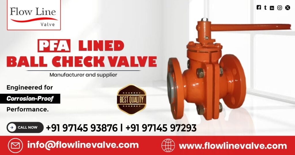 PFA Lined Ball Check Valve in Noida