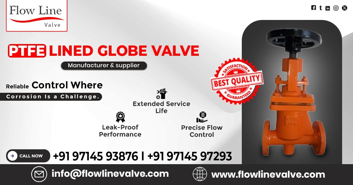 PTFE Lined Globe Valve in Jhagadia