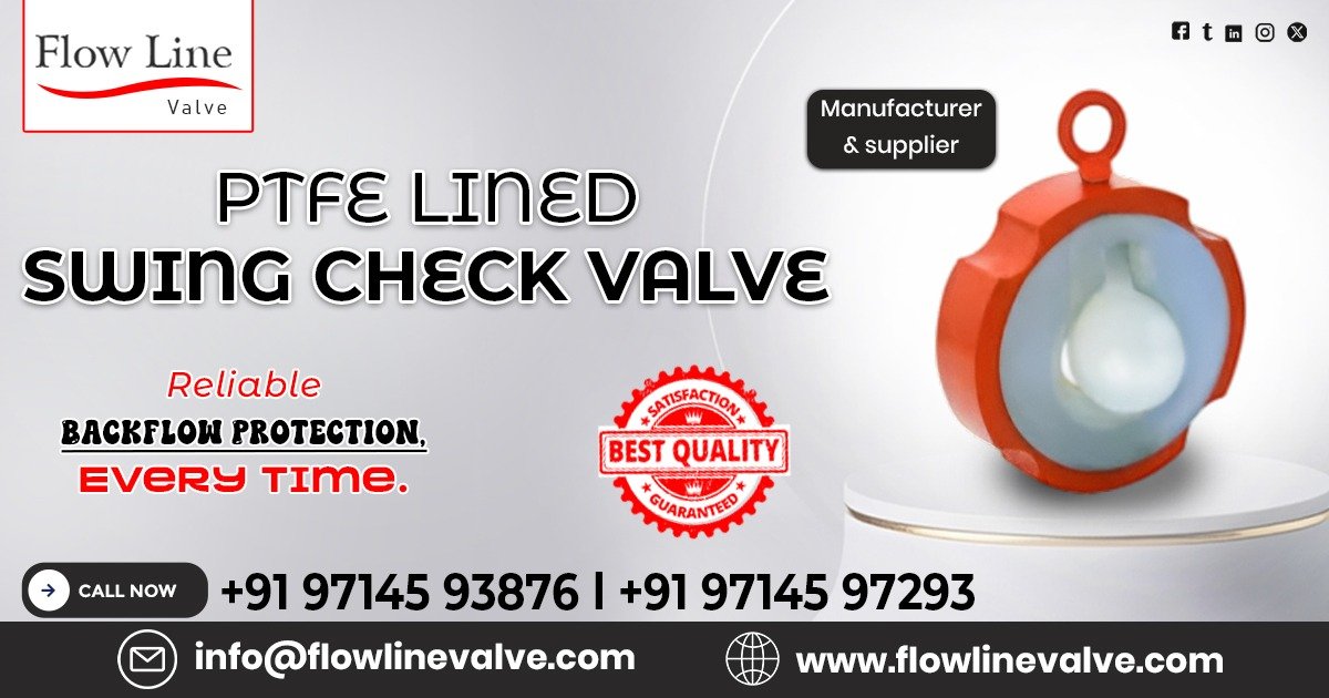 PTFE Lined Swing Check Valve in Noida