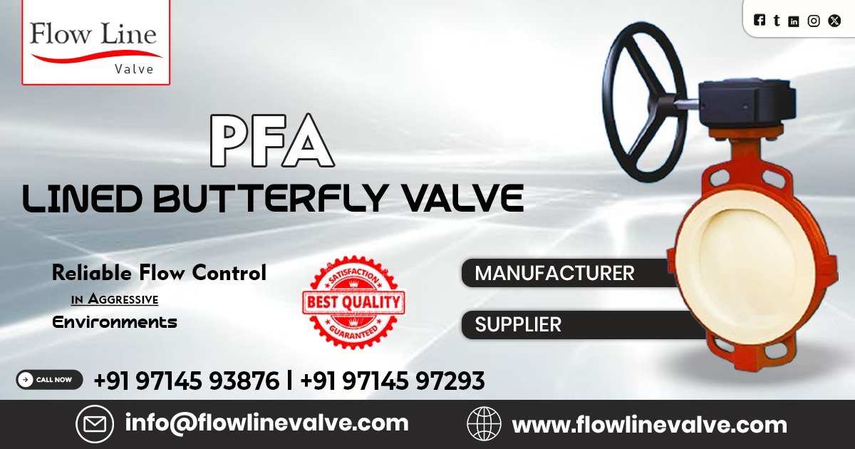 PFA Lined Butterfly Valve in Vapi