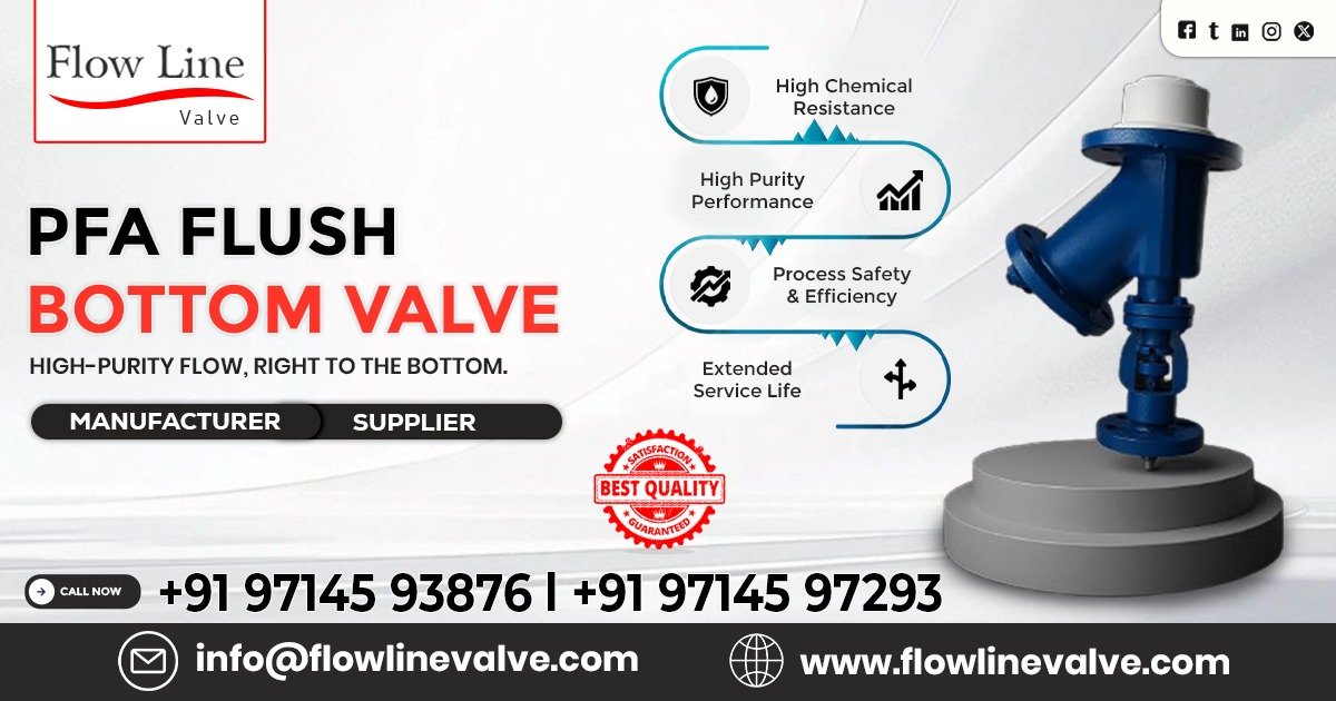 PFA Flush Bottom Valve in Pune