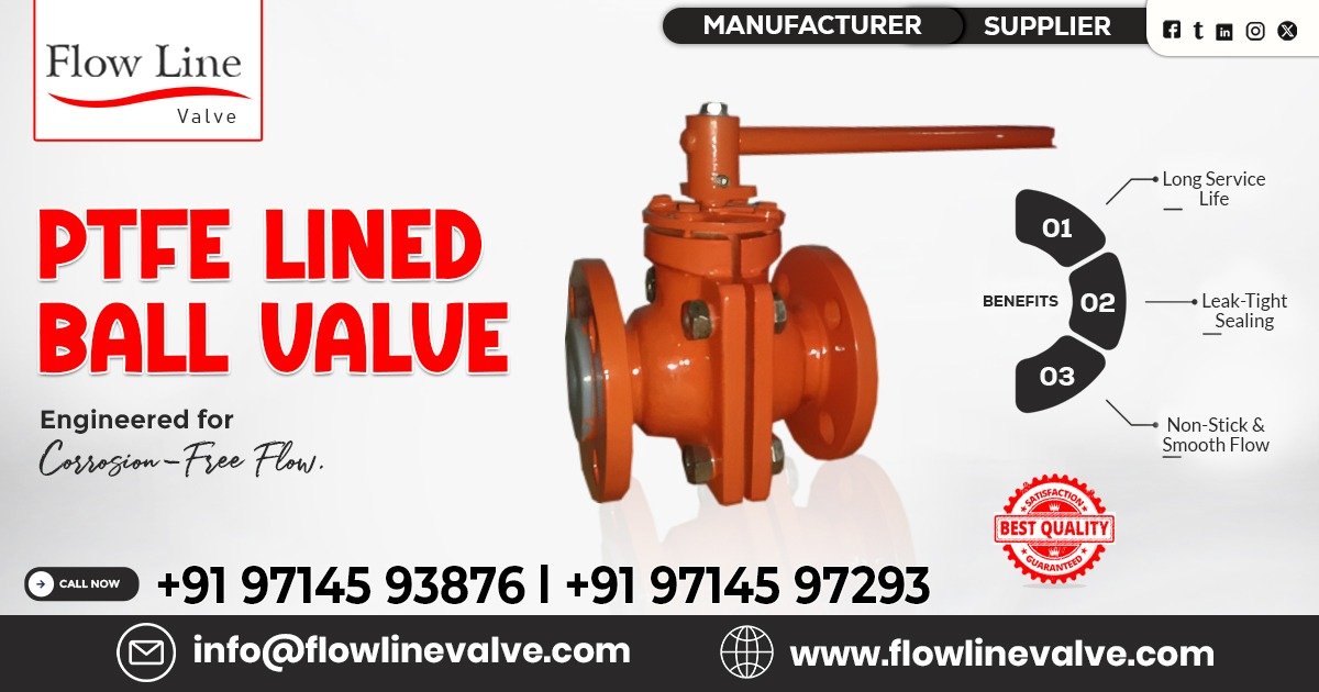PTFE Lined Ball Valve in Noida