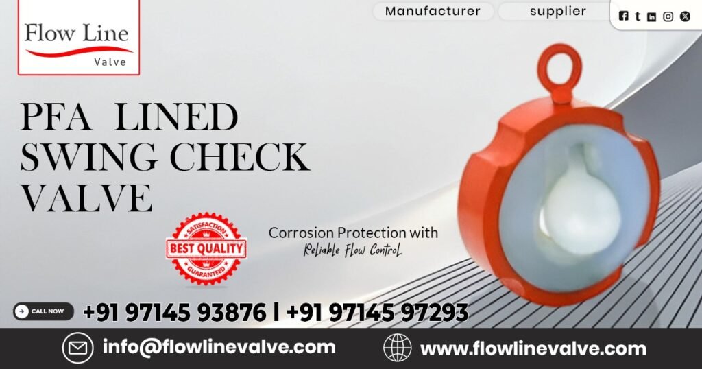 PFA Lined Swing Check Valve in Bangalore