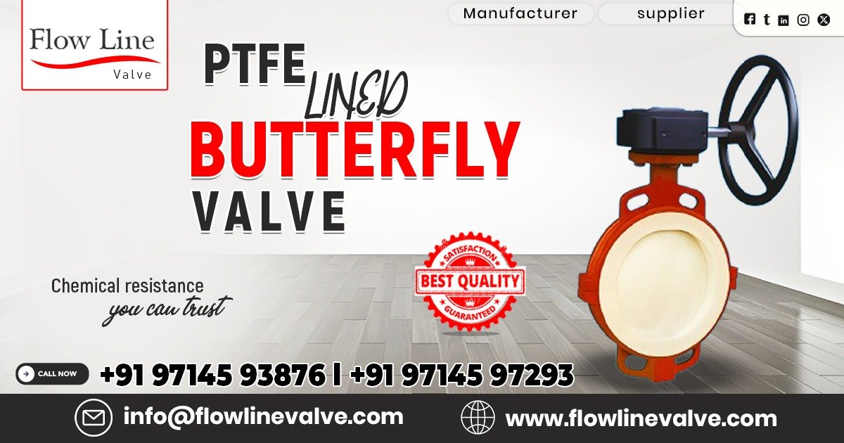 PTFE Lined Butterfly Valve in Jhagadia