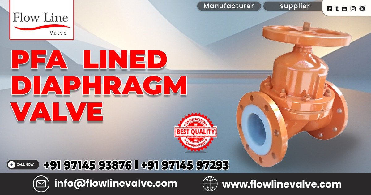 PFA Lined Diaphragm Valve in Ankleshwar