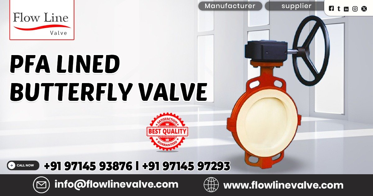 PFA Lined Butterfly Valve in Baroda
