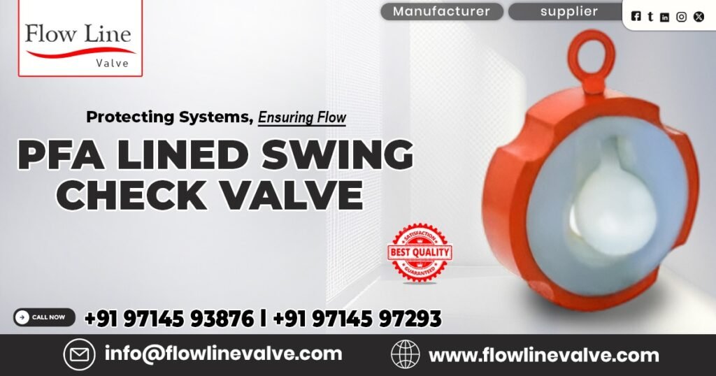PFA Lined Swing Check Valves in Jhagadia