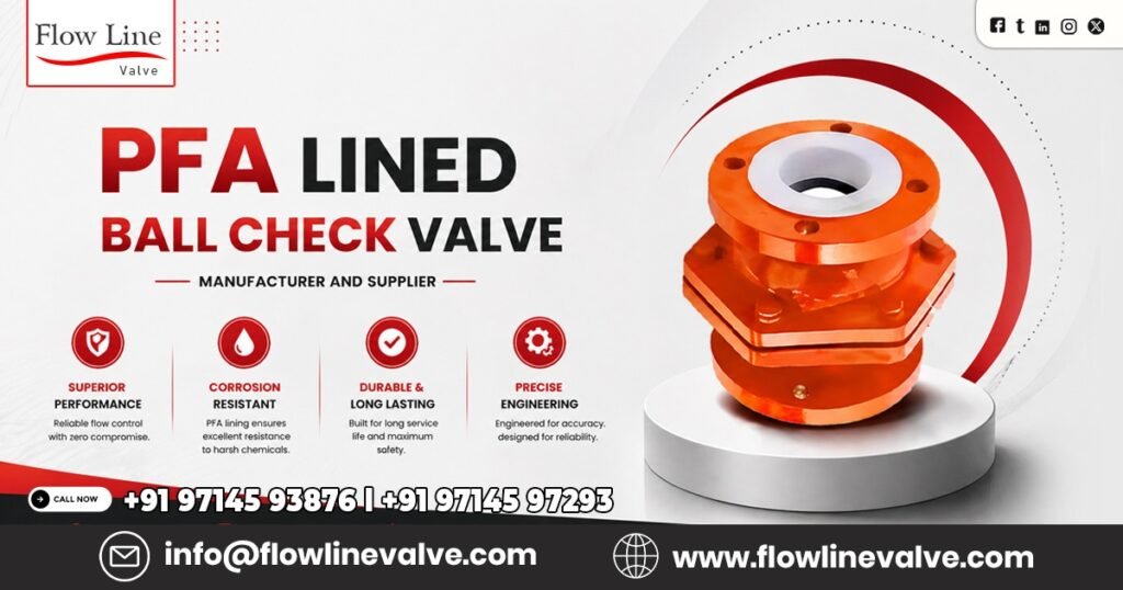 PFA Lined Ball Check Valve in Delhi