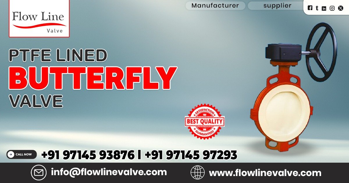 PTFE Lined Butterfly Valve in Vapi