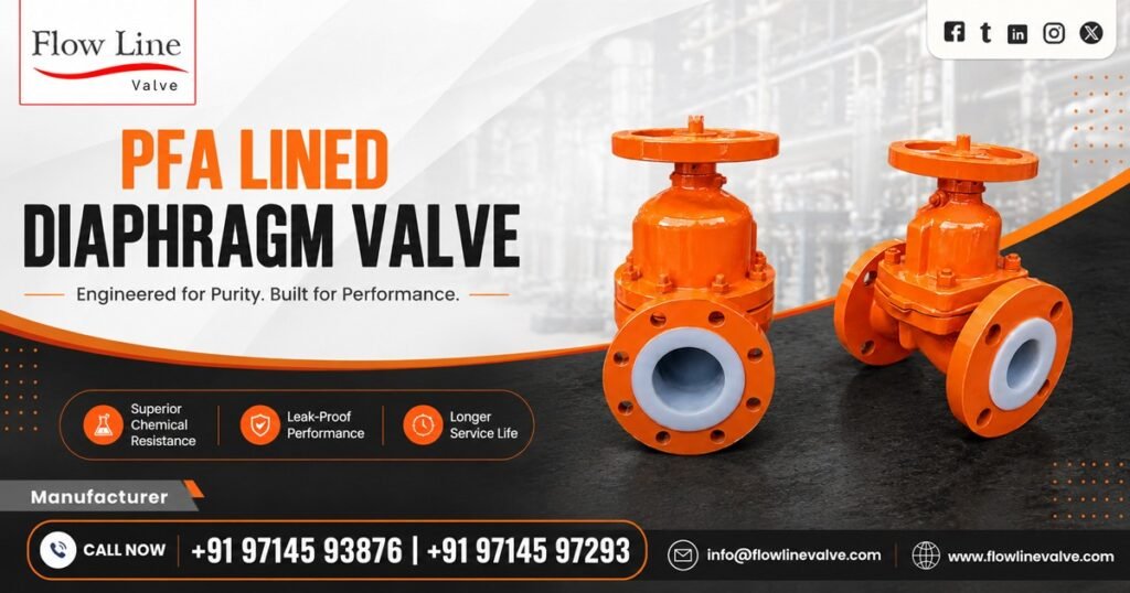 PFA Lined Diaphragm Valve in Dahej