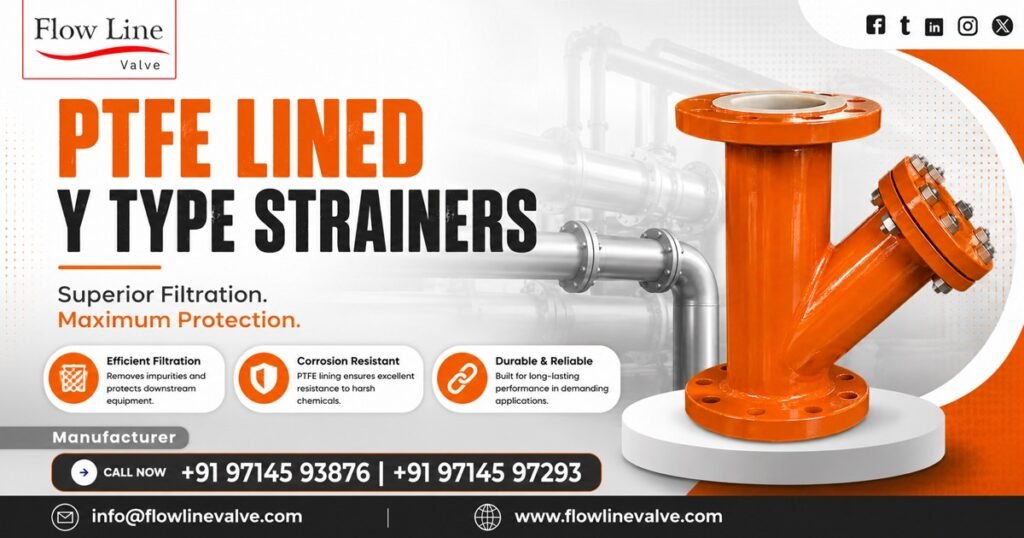 PTFE Lined Y Type Strainers in Kutch