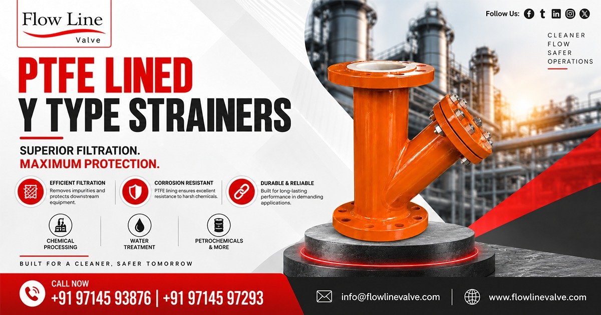 PTFE Lined Y Type Strainers in Pune